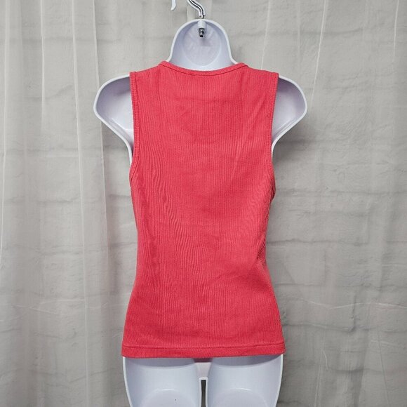 Ron Jon Surf Shop Bubble Gum Pink Ribbed Tank Top Beach Tropical Tikki M - Picture 6 of 9